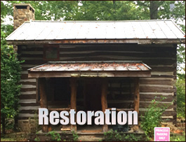 Historic Log Cabin Restoration  Arden, North Carolina